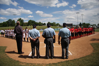National Anthem before an Akron Racers Game
